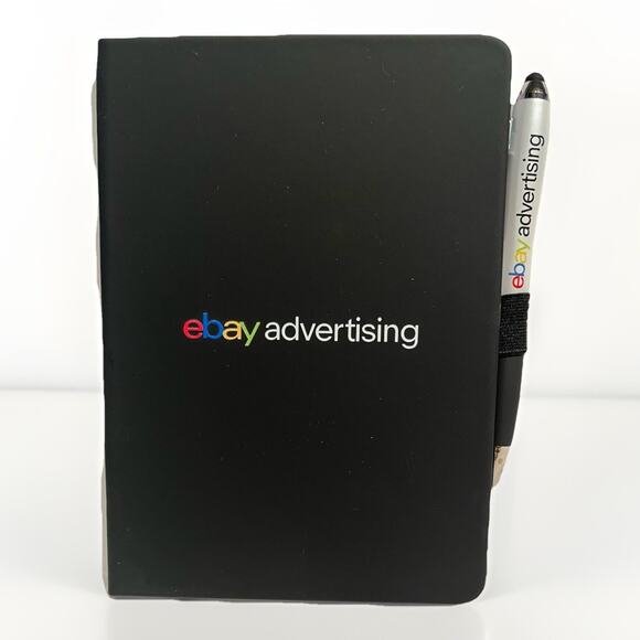 eBay Journal Notebook Black with eBay Ballpoint Pen eBay Advertising Reseller - Picture 5 of 5